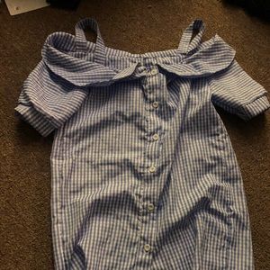 Off-Shoulder Gingham Blouse